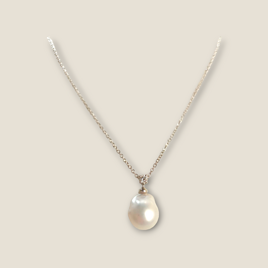 Girocollo Girocollo in oro con perla australiana e diamante - Gioielli Pavan