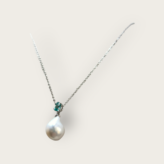 Girocollo Girocollo in oro con perla australiana e smeraldo - Gioielli Pavan
