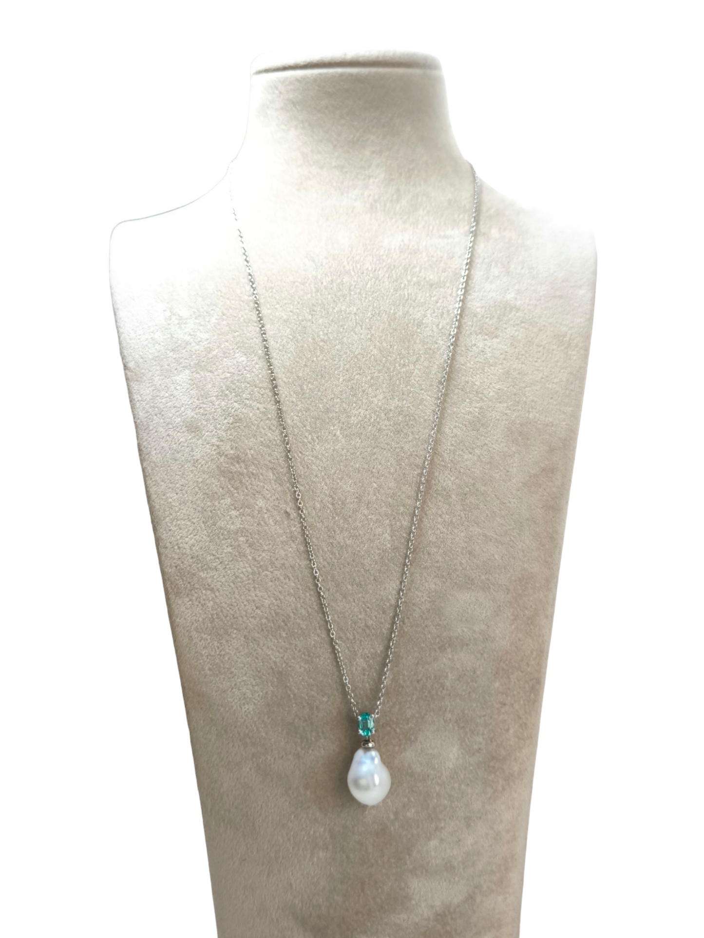 Girocollo Girocollo in oro con perla australiana e smeraldo - Gioielli Pavan