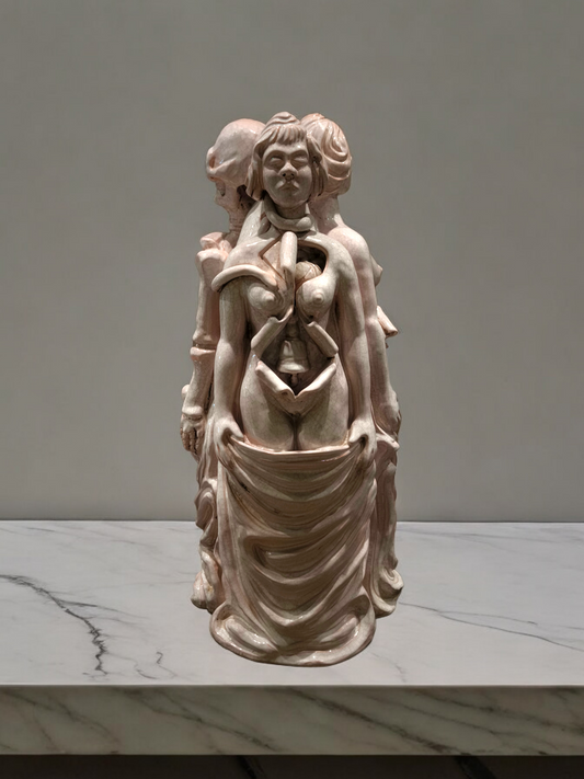Scultura in maiolica Processo di vita donna - Gioielli Pavan