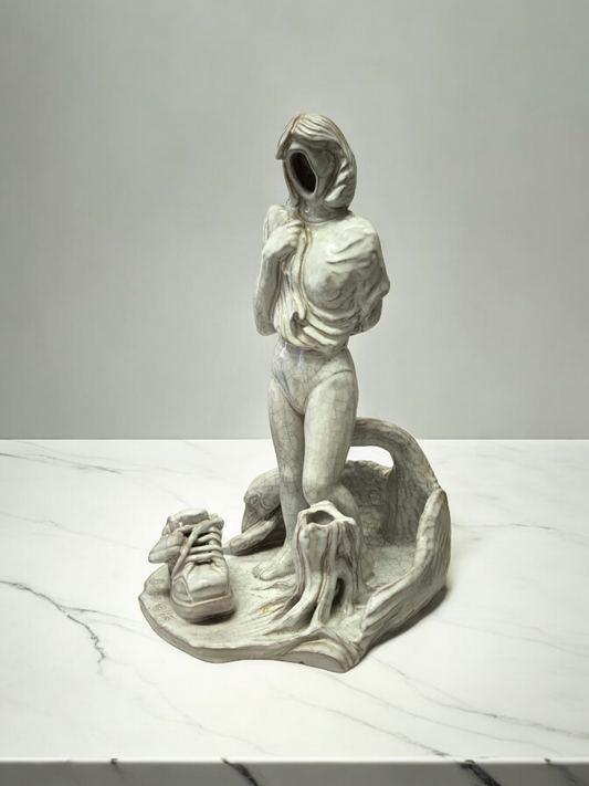 Scultura in maiolica Sogno maternità donna - Gioielli Pavan