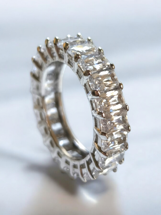 Anello Anello in argento con zirconi baguette - Gioielli Pavan