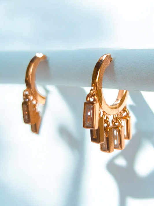 Orecchini Orecchini scattino zirconi pendenti - Gioielli Pavan