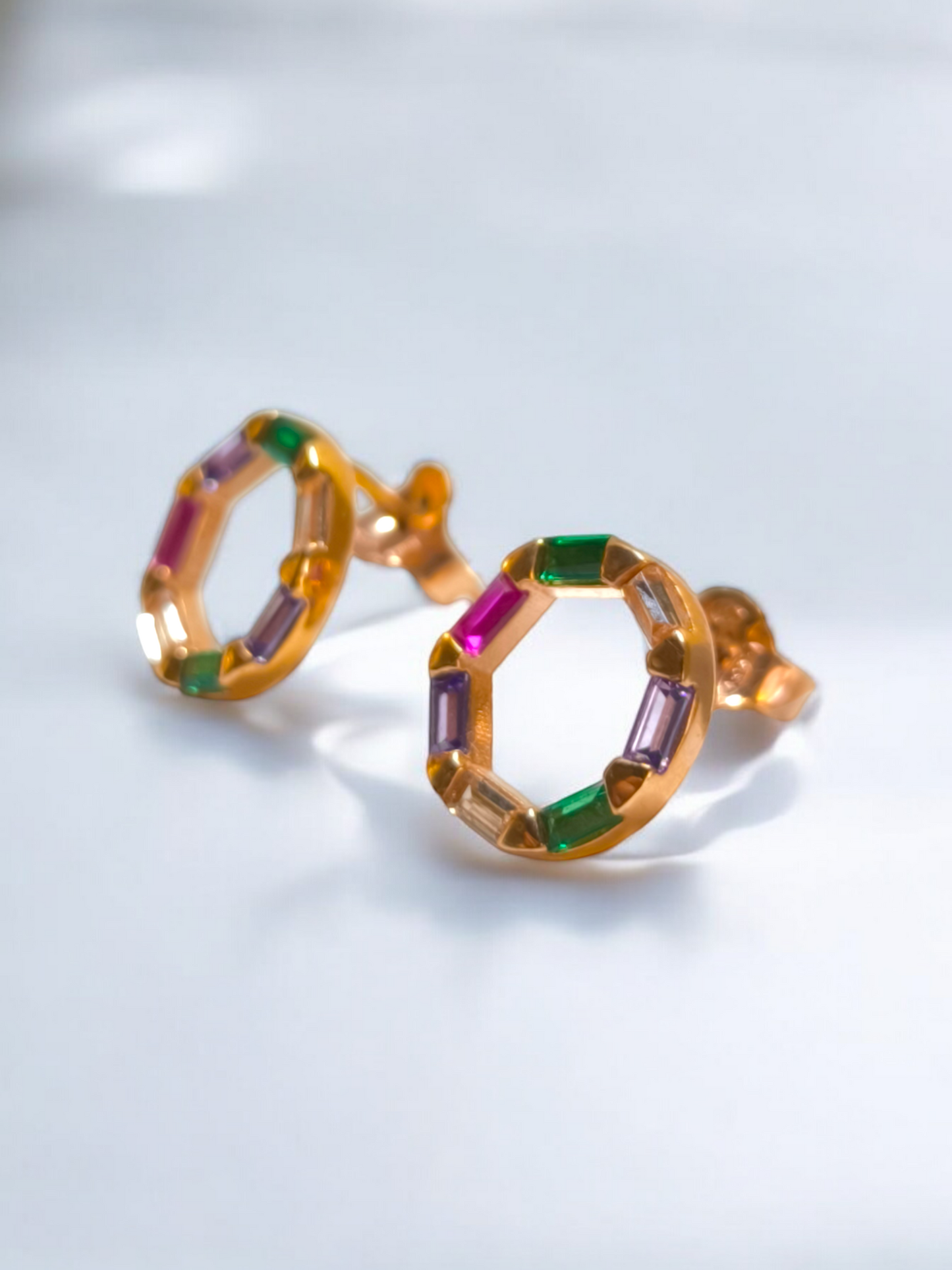 Orecchini Orecchini rainbow a lobo in argento - Gioielli Pavan