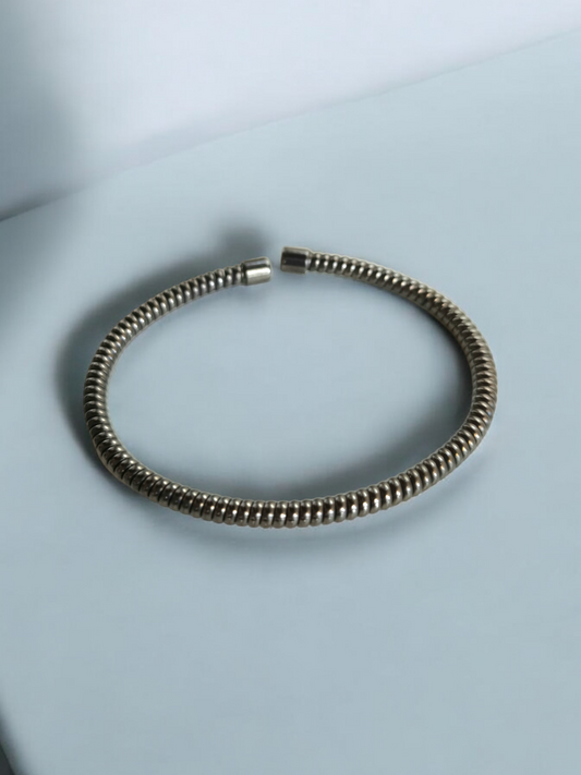 Bracciale Bracciale in argento rigido torcion brunito grande - Gioielli Pavan