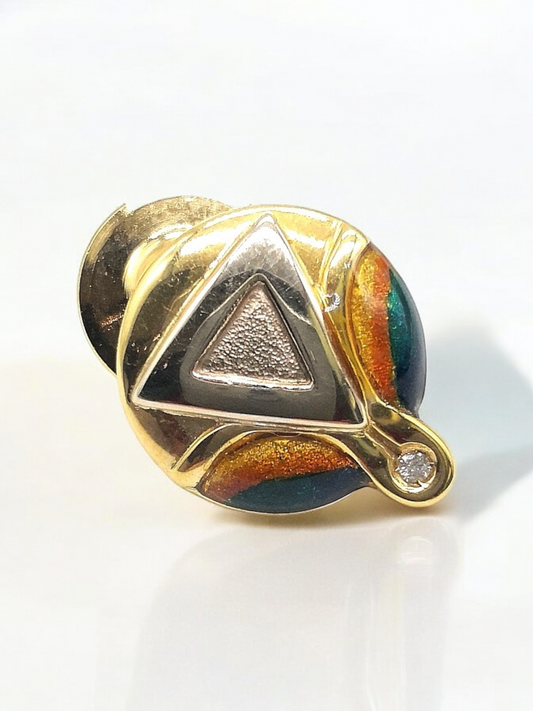 Puntale Puntale in oro smaltato con diamante - Gioielli Pavan