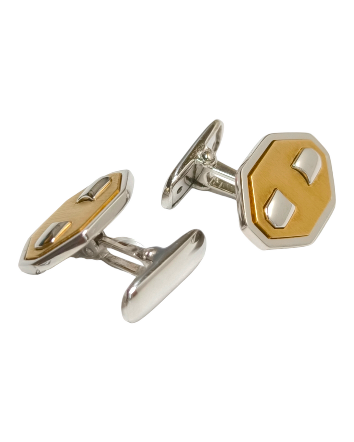 Gemelli in oro giallo e bianco - Gioielli Pavan