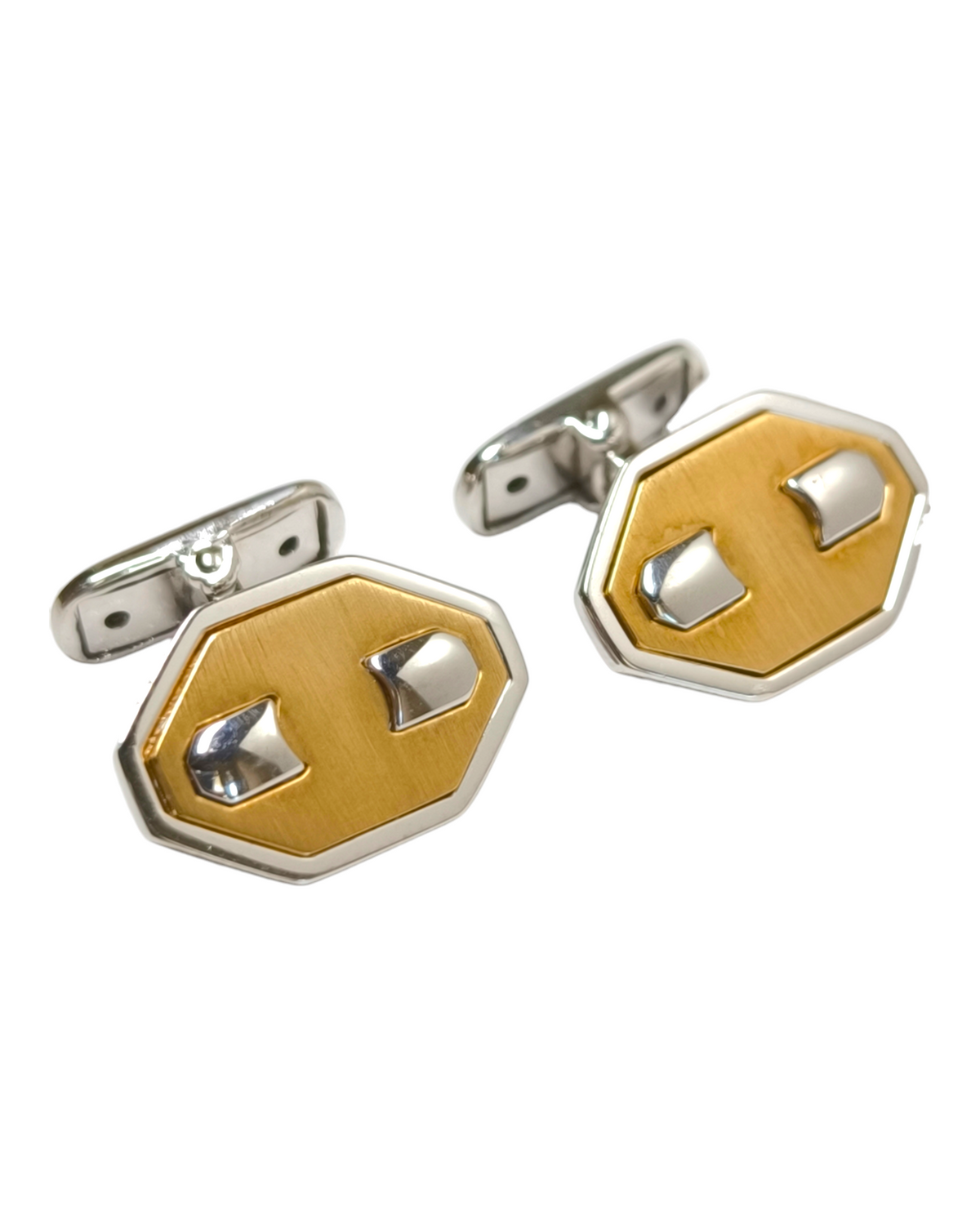 Gemelli in oro giallo e bianco - Gioielli Pavan