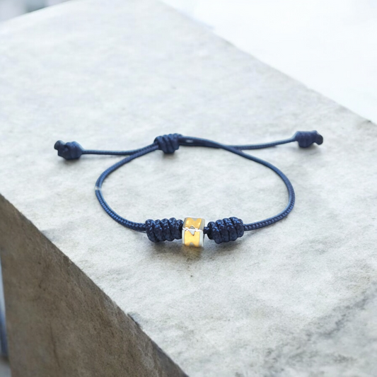 Bracciale Braccialetto Dado lettere N acciaio e oro - Gioielli Pavan