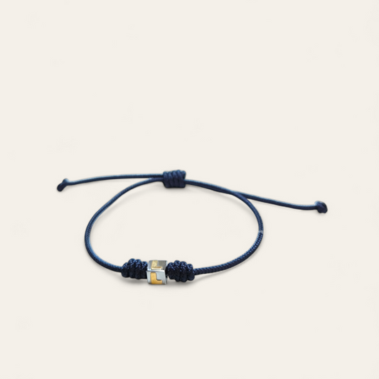 Bracciale Braccialetto Dado lettere L acciaio e oro - Gioielli Pavan
