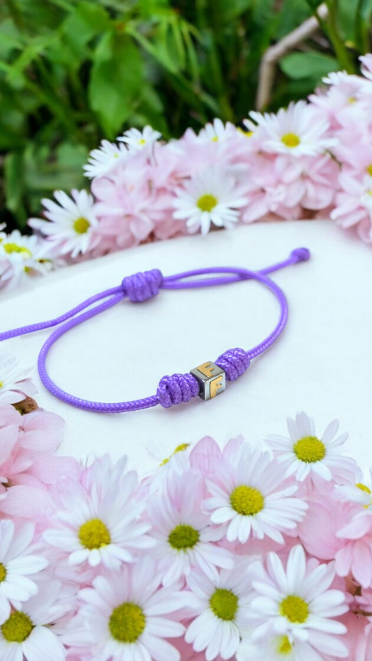 Bracciale Braccialetto Dado lettera F acciaio e oro - Gioielli Pavan