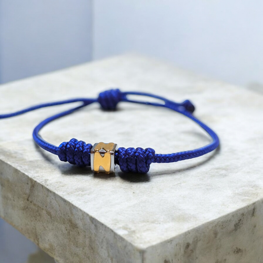 Bracciali Braccialetto Dado lettera N in acciaio e oro - Gioielli Pavan