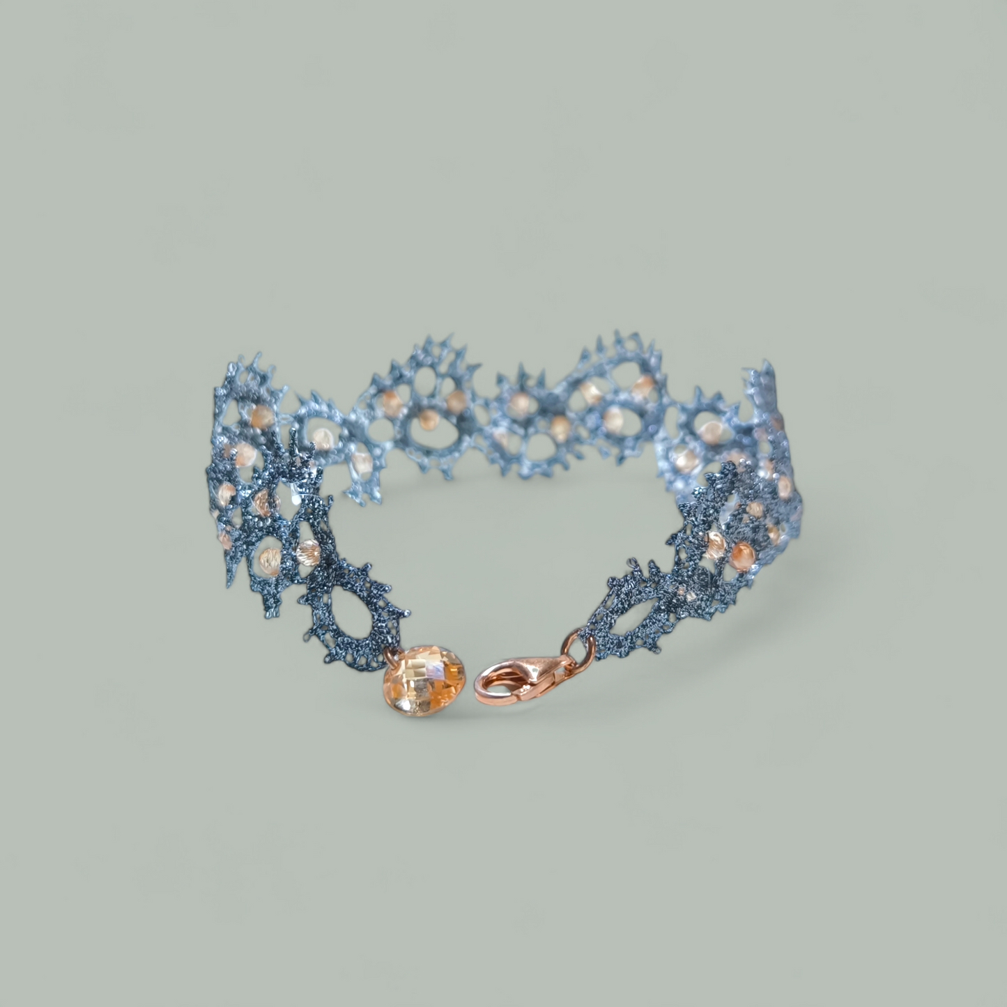 Bracciale Bracciale in Pizzo di Cantù e pietre semipreziose - Gioielli Pavan