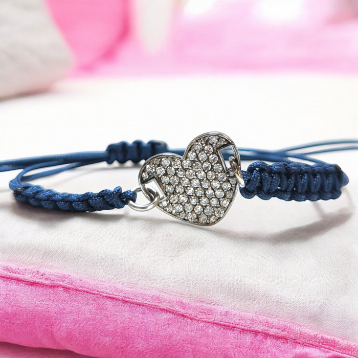 Cuore Pietroski iBamboli in argento 925 con pavé di zirconi - Gioielli Pavan