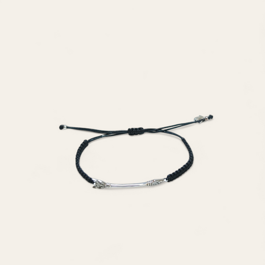 Bracciale Braccialetto sagola con freccia a pavé - Gioielli Pavan