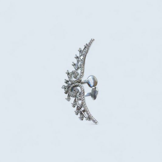 Orecchini Orecchino ear cuff in argento con zirconi a pavé - Gioielli Pavan