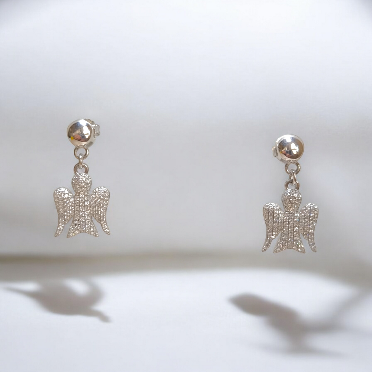 Orecchini Orecchini in argento angeli a pavé di zirconi - Gioielli Pavan