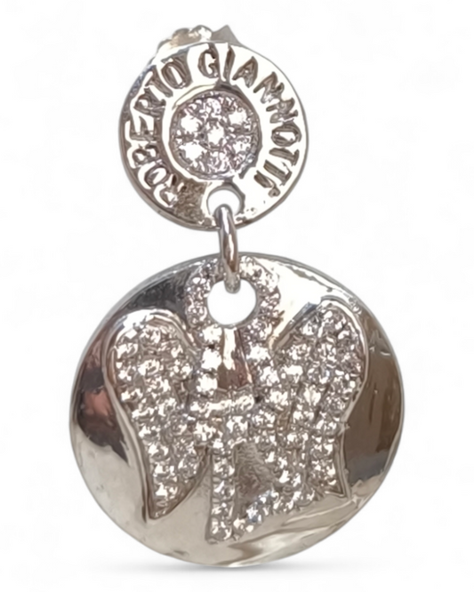 Orecchini Orecchini in argento con angeli in pavé di zirconi - Gioielli Pavan
