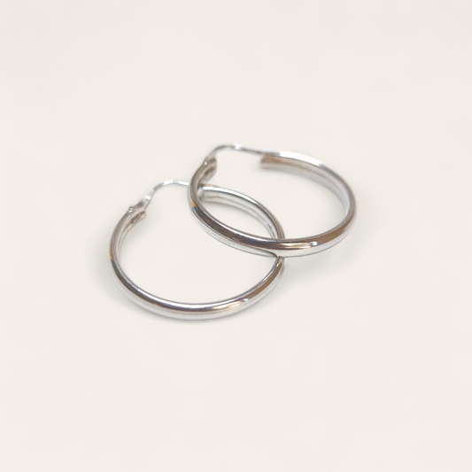 Orecchini Orecchini a cerchio sezione da 3 mm diam. 2,5 cm - Gioielli Pavan