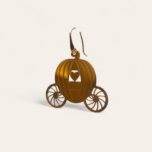 Orecchini Mono orecchino carrozza di cenerentola rosa grande - Gioielli Pavan