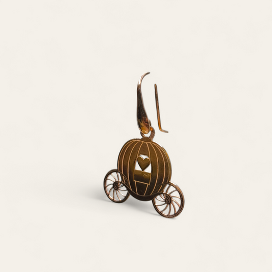 Orecchini Mono orecchino carrozza di cenerentola rosa piccola - Gioielli Pavan