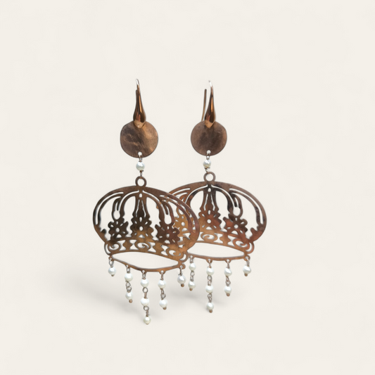 Orecchini Orecchini in argento leggeri con perle pendenti 10 cm - Gioielli Pavan