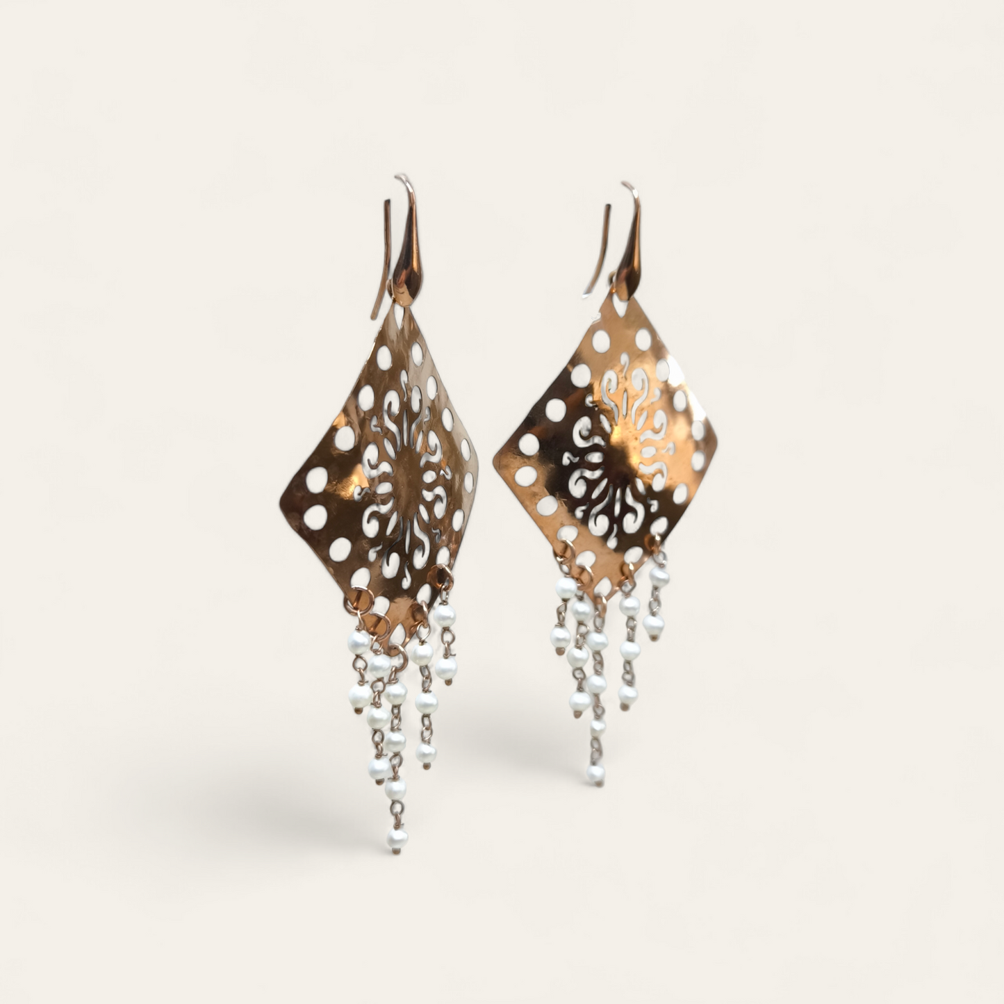 Orecchini Orecchini in argento leggeri con perle pendenti 10,5 cm - Gioielli Pavan