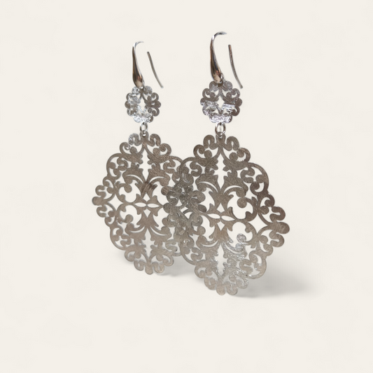 Orecchini Orecchini in argento traforati leggeri pend. 10 cm - Gioielli Pavan