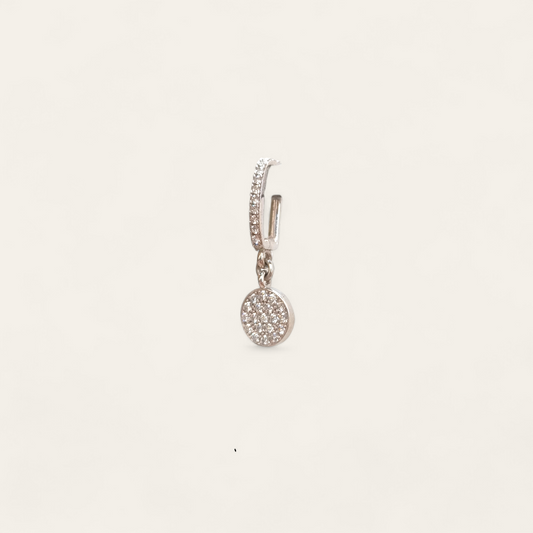 Ciondoli e pendenti Ciondolo in argento tondo a pavé - Gioielli Pavan