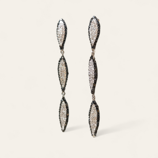 Orecchini Orecchini in argento con zirconi pend. 6,5 cm - Gioielli Pavan