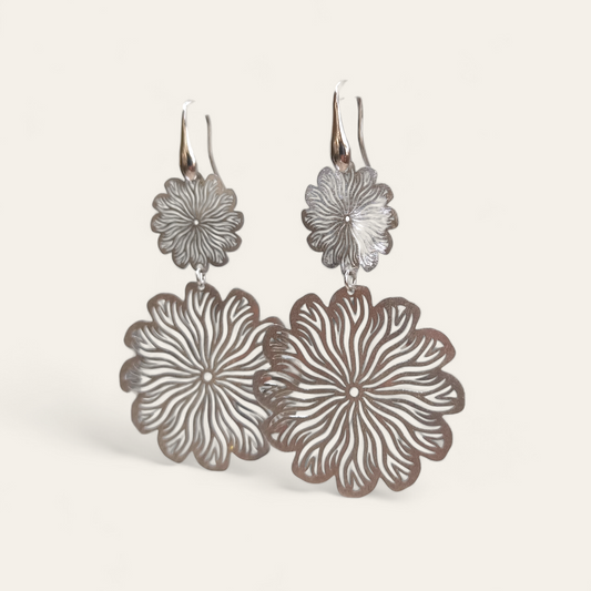 Orecchini Orecchini in argento traforati leggeri pend. 9 cm - Gioielli Pavan