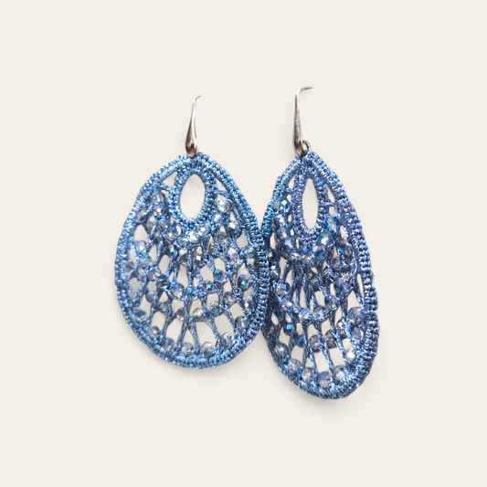 Orecchini Orecchini in argento con zirconi goaccia pend. 8,5 cm - Gioielli Pavan