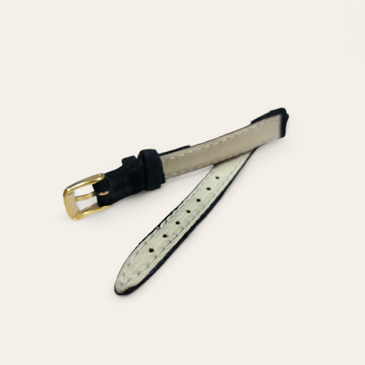 Cinturino Cinturino Ansa 10 mm Pelle e velluto nero - Gioielli Pavan