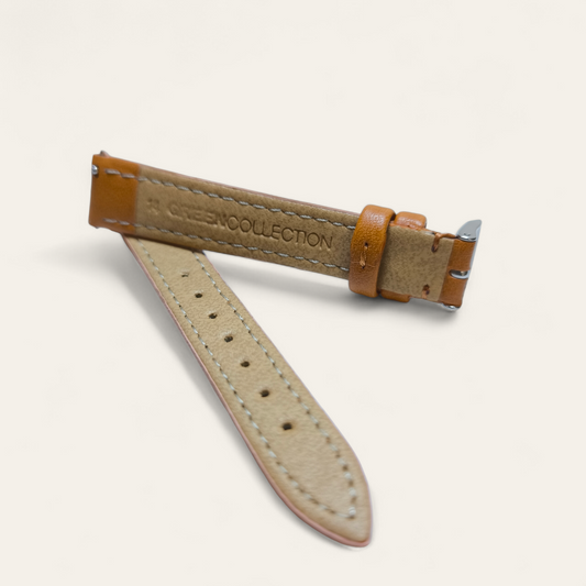 Cinturino Cinturino Ansa 14 mm Pelle imbottita nocciola - Gioielli Pavan