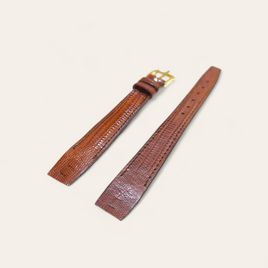 Cinturino Cinturino Ansa 14 mm Lucertola marrone per orologio con anse fisse - Gioielli Pavan