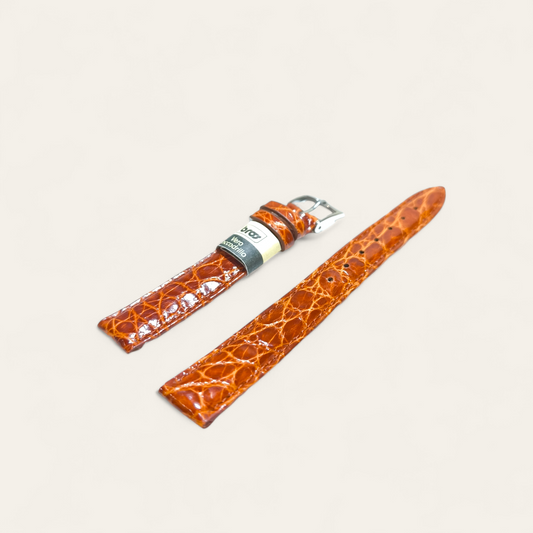 Cinturino Cinturino Ansa 14 mm Coccodrillo marrone gold - Gioielli Pavan