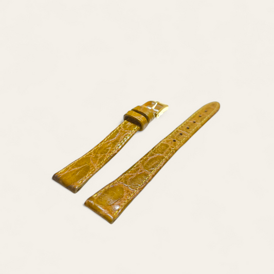 Cinturino Cinturino Ansa 14 mm Coccodrillo giallo scuro - Gioielli Pavan