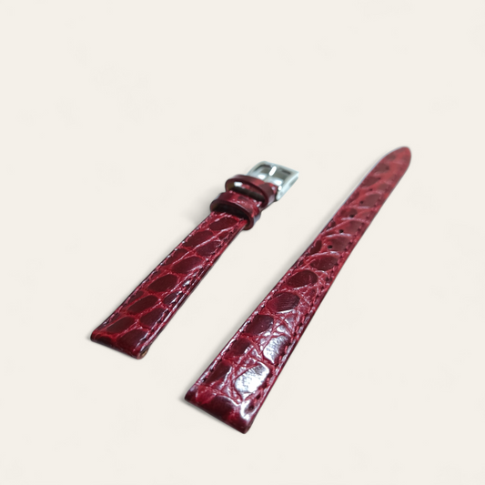 Cinturino Cinturino Ansa 14 mm Coccodrillo rosso scuro - Gioielli Pavan