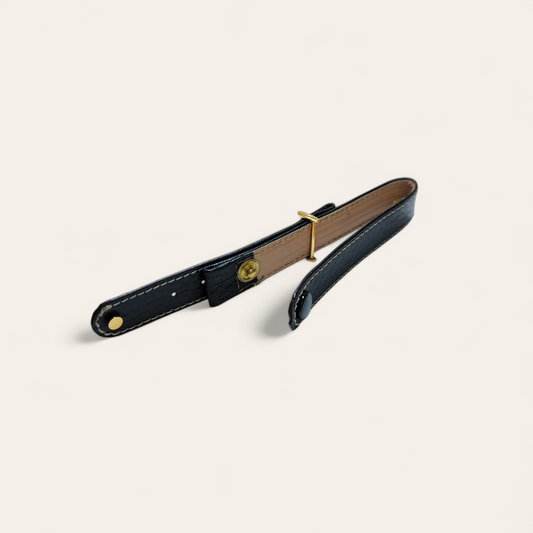 Cinturino Cinturino Ansa 14 mm Pelle nera con bottone - Gioielli Pavan
