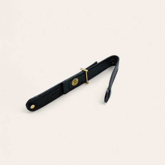 Cinturino Cinturino Ansa 14 mm Pelle nera opaca con bottone - Gioielli Pavan