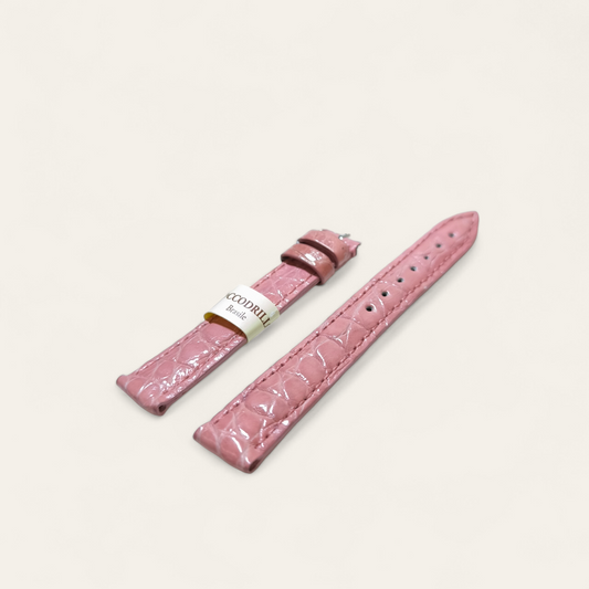 Cinturino Cinturino Ansa 14 mm Coccodrillo rosa lucido - Gioielli Pavan