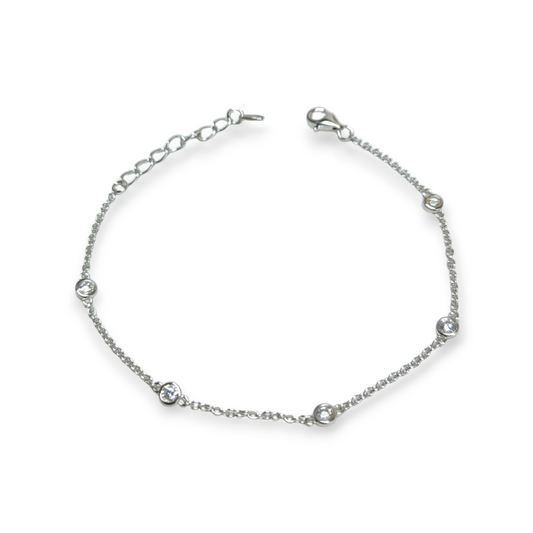 Bracciale Bracciale in argento con zirconi alternati - Gioielli Pavan