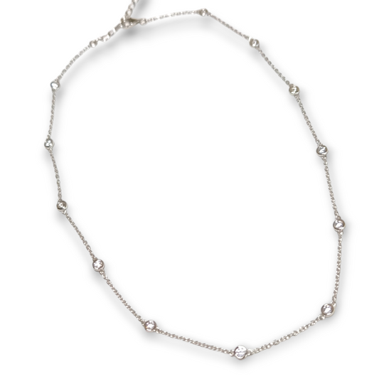 Girocollo Girocollo in argento con zirconi alternati - Gioielli Pavan
