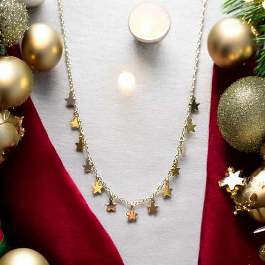 Girocollo Girocollo in oro con stelle pendenti - Gioielli Pavan