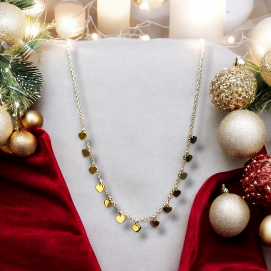 Girocollo Girocollo in oro con cuori pendenti - Gioielli Pavan