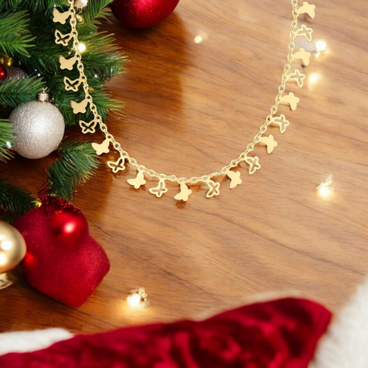 Girocollo Girocollo in oro con farfalle pendenti - Gioielli Pavan