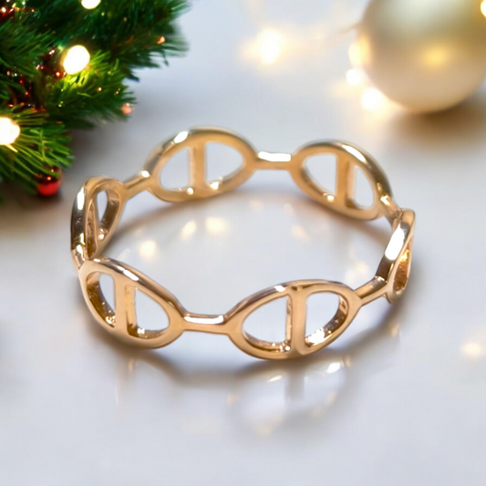 Anello Anello oro rosa maglia marina - Gioielli Pavan