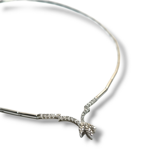 Girocollo Girocollo in oro con diamanti semi rigido - Gioielli Pavan