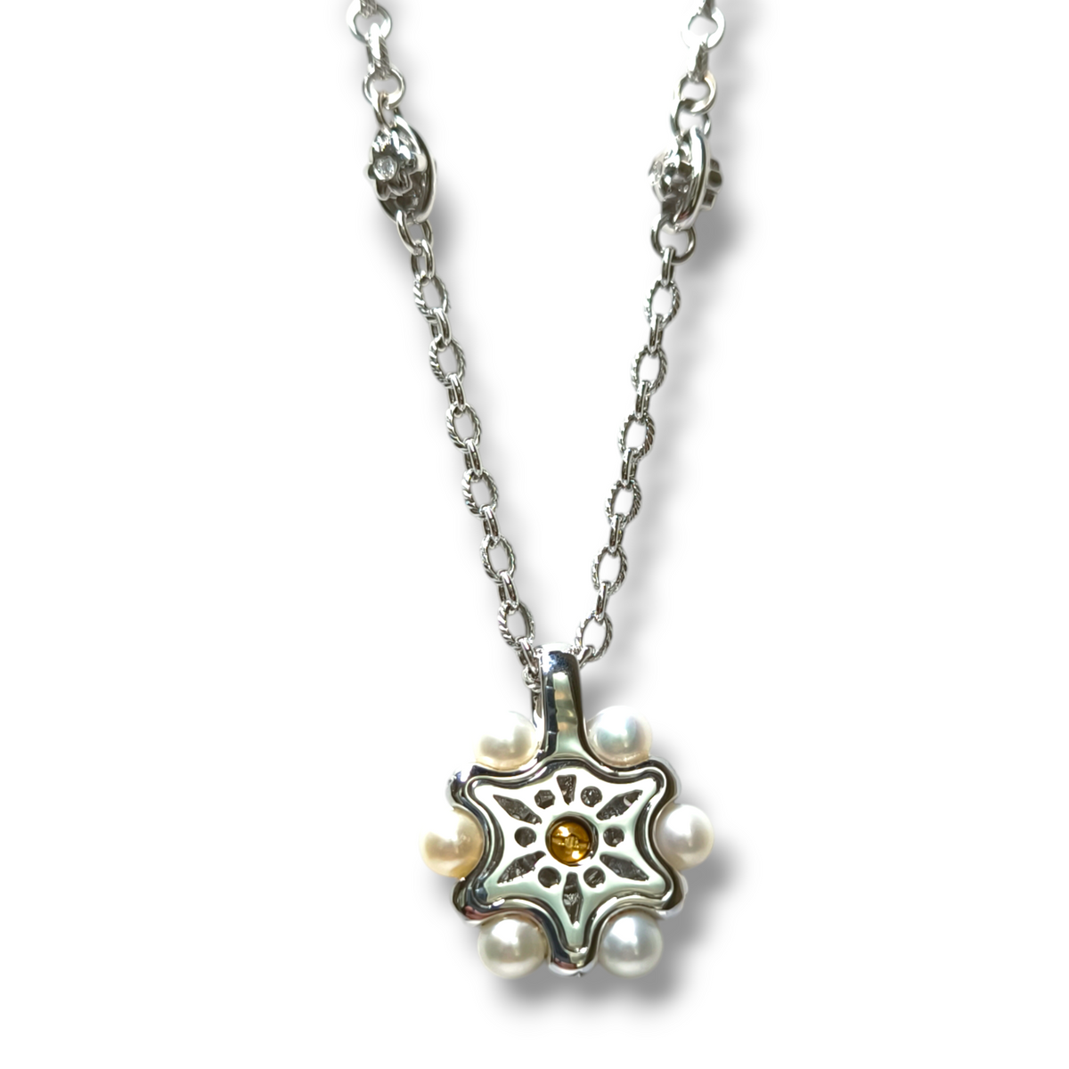 Girocollo Zancan in oro diamanti e perle akoya - Gioielli Pavan