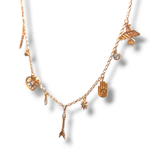 Girocollo Girocollo in argento con simboli pendenti - Gioielli Pavan